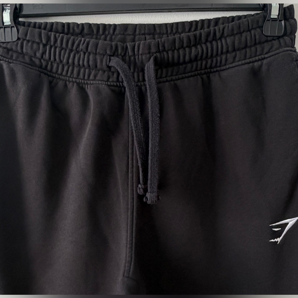 Gymshark EUC Black Tapered Joggers Athletic Fleece Sweatpants Men’s M Gym Fit - Picture 8 of 16